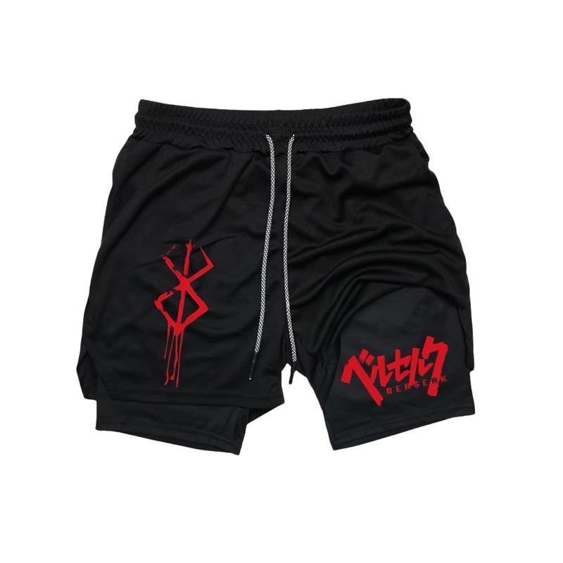 Regular Berserk Fit Comfy Breathable Hunter X Hunter Shorts for Daily Wear,Practicality Cycling Comfortable Fitness Graphical Charm Functional Durable