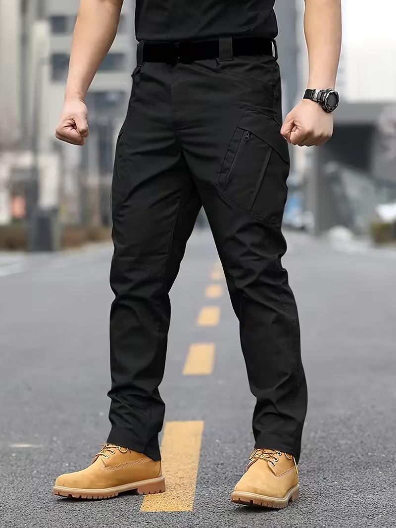 HOMUG Men's Lightweight Casual Cargo Pants feature multiple pockets and a variety of color options. Made of wear-resistant and scratch-resistant fabric, they are suitable for outdoor activities and ideal to wear in spring and autumn.