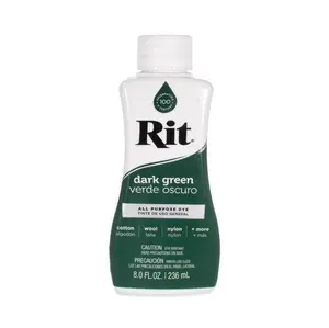 Rit Dark Green 8 oz Liquid Fabric Dye for Clothing Décor & Crafts