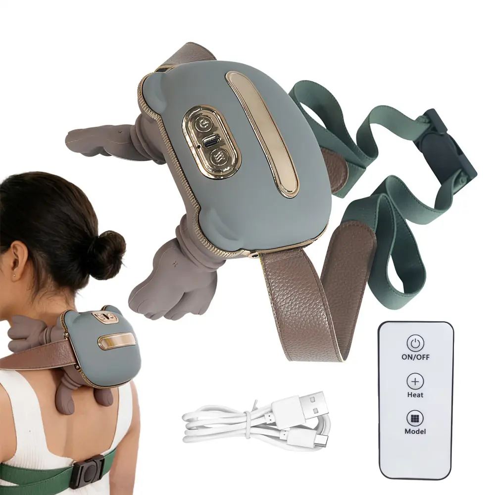 Neck Massager with Heat for Pain Relief Deep Tissue Cordless Neck and Shoulder Massager with Heat and Fingers Bionic Hand Electric Cervical Back Massagers