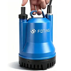 FOTING Submersible Water Pump - 1/4HP Utility Pump - 1676GPH Hot Tub SPA Thermoplastic Electric Portable Transfer Water Pump - 10-Foot Cord for Pool, Tub, Garden, Pond Draining