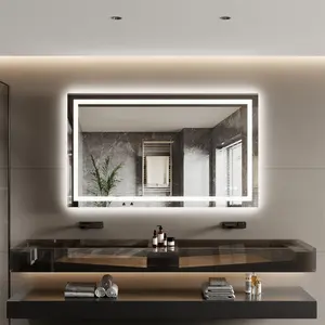 Garvee 40”x32” Bathroom Mirror, LED Mirror for Bathroom, Vanity Mirror with Dimmable Lights, Anti-Fog and 3 Color Temperature, Back Lit + Front Lit.