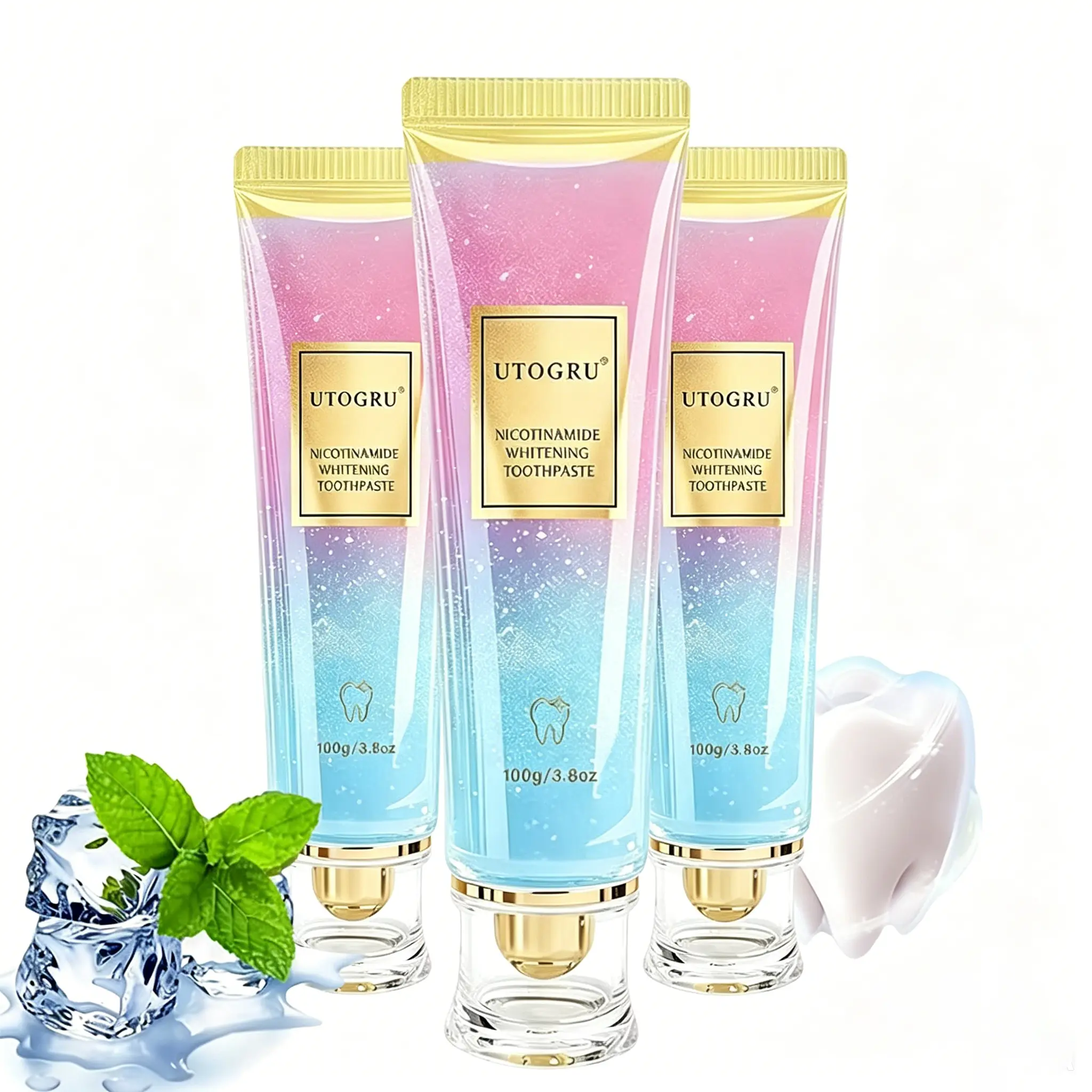 Niacinamide Teeth Whitening Toothpaste for Adults - Newest Fast-Acting Formula, Natural Aloe & Mint Extracts, Cleansing, Fresh, Acid-Free Oral Care Product, Teethwhitening, Gel