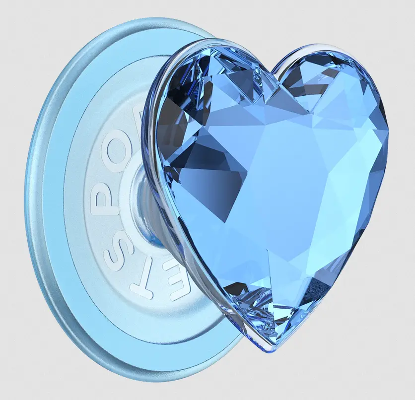 popsockets Crystal Heart Frost  MagSafe PopGrip