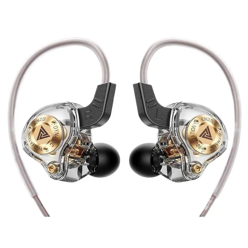 QKZ ENZO 2025 HiFi Wired Earbud - Noise Canceling Headphones with Mic, 8D Stereo Sound, Bass-Boosted Electronic Audio Sport Headsets for Sports/Gym Gaming, Wired Headphones, Gaming Earbuds