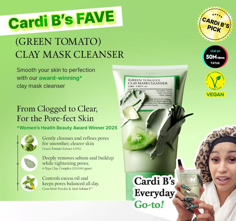 [FULLY Official Shop] Green Tomato Pore Care Starter Kit (Clay Mask Cleanser + Toner + Serum + Cream) K beauty Vegan Pore Minimizer Moisturization