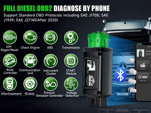 ANCEL HD100/HD110/HD120 Bluetooth Heavy Duty Truck All System Diagnostic Scanner |Forced DPF Regen (HD100 DPF for Cummins & Cat Engine) (HD110 DPF for Detroit & Paccar Engine)(HD120 DPF for Volvo & International Engine )| HDOBD/OBD2 9/16 Pin+Free Updates ANCEL HD100/HD110/HD120 Bluetooth Heavy Duty Truck All System Diagnostic Scanner |Forced DPF Regen (HD100 DPF for Cummins & Cat Engine) (HD110 DPF for Detroit & Paccar Engine)(HD120 DPF for Volvo & International Engine )| HDOBD/OBD2 9/16 Pin+Free Updates
