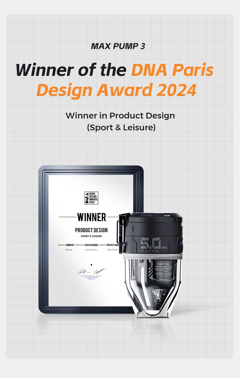 FLEXTAIL Max Pump 3 Air Pump for Inflatables Portable with Camping Light Transparent Design 5.0 kPa Pressure 500 L/min Airflow 6 Nozzles - Inflating Bed