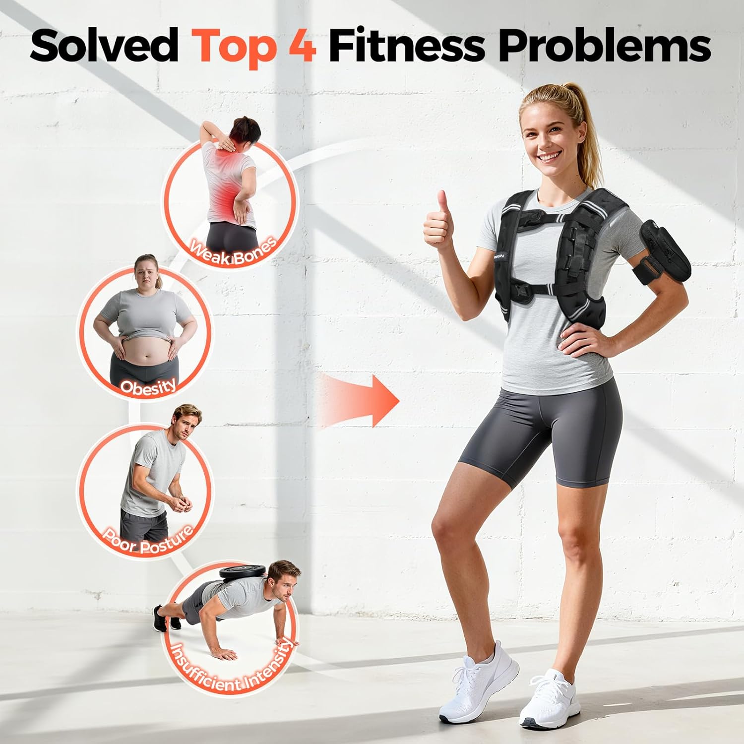 2026 FEIERDUN 3-IN-1 Weighted Vest Kit with Phone Holder & Water Pocket, 8lb/12lb/20lb Chest-friendly Vest for Running, Walking, Workout, Fitness, Cardio, Training & Strength Building #SpringStatements 2026 FEIERDUN 3-IN-1 Weighted Vest Kit with Phone Holder & Water Pocket, 8lb/12lb/20lb Chest-friendly Vest for Running, Walking, Workout, Fitness, Cardio, Training & Strength Building #SpringStatements