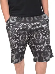Twisted Shorts Artwork by Jan Kruse Psychedelic Artwear with Zippered Back Pockets & Secret Waistband Pocket for Festivals and Dance Floors Entheos Vibrations