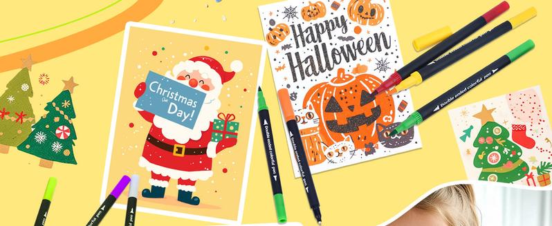 Dual Tip Marker Set Alcohol Artist Markers Marker coloring drawing craft kids stuff for girls school supplies 2025 Brush Pens Diamond Painting