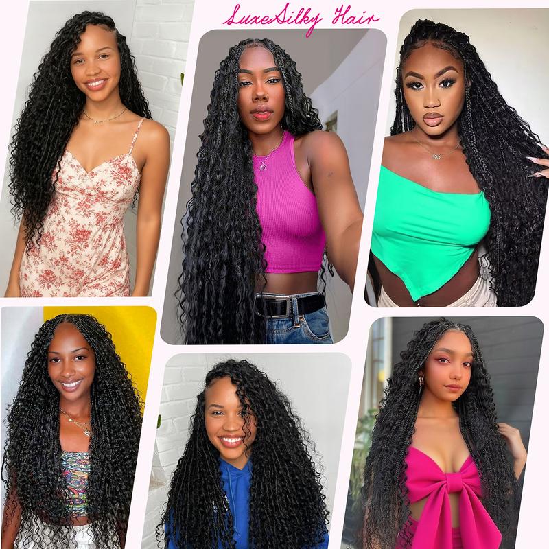 100% Real Human Hair Braiding Hair Deep Wave Bohemian Deep Wave Bulk 100% Human Braiding Hair for Boho Braids Wet and Wavy Boho Knotless Braids Hair Extensions No Weft Natural Color