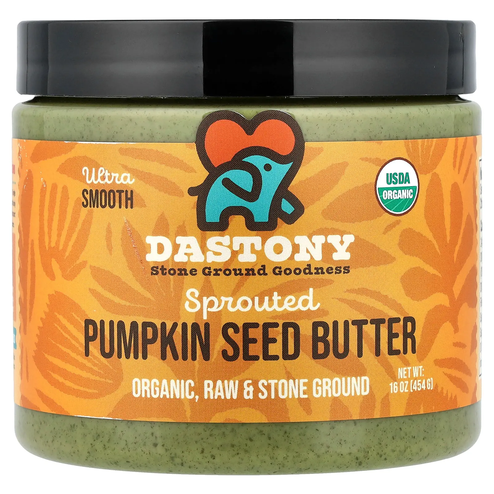 Dastony Organic Sprouted Pumpkin Seed Butter, Ultra Smooth, 16 oz (454 g)
