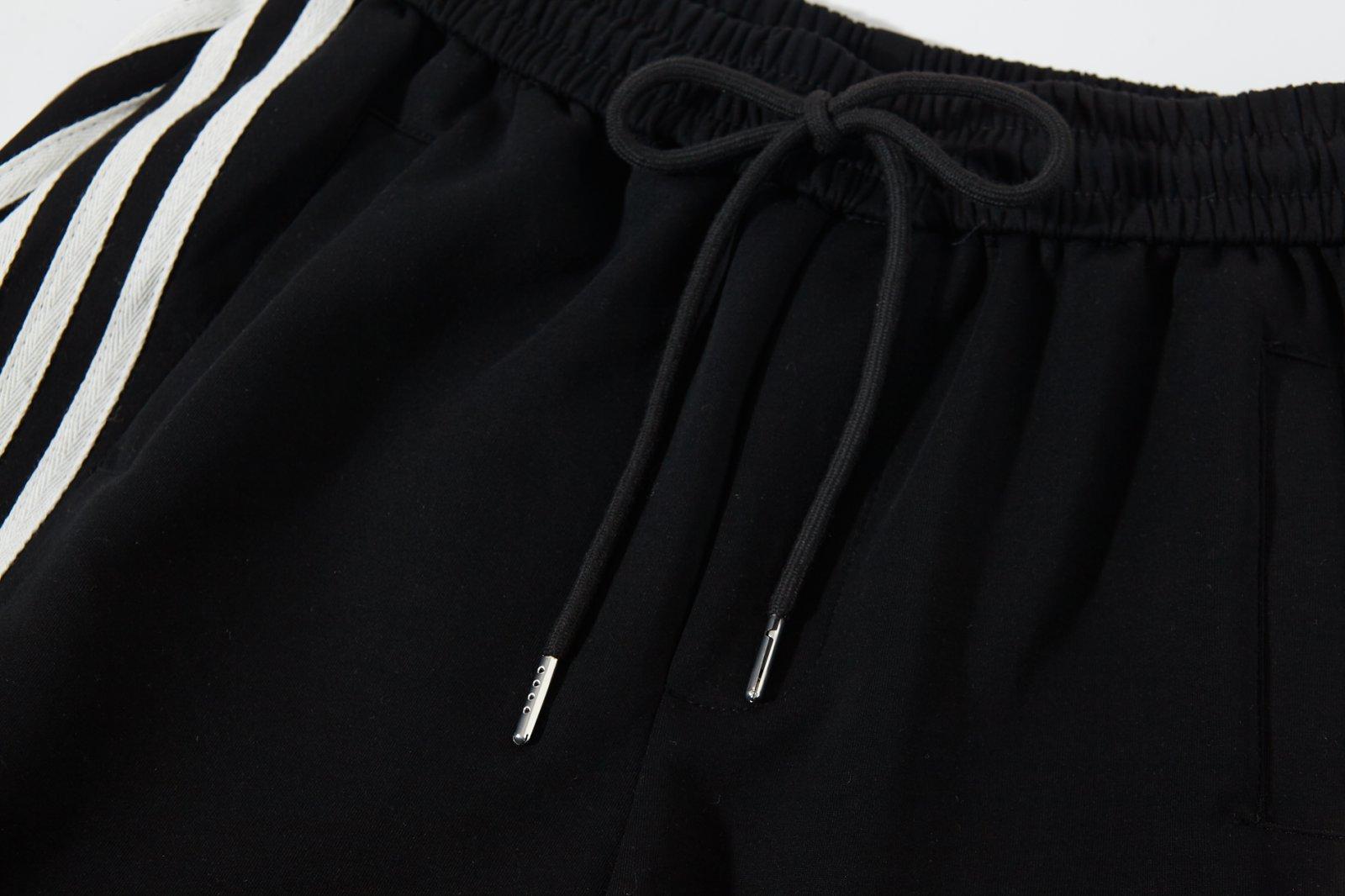 Flooo Loose Wide Leg Striped Track Pants Women's Casual Streetwear Joggers with Elastic Waistband & Side Pockets for Workout Clothes