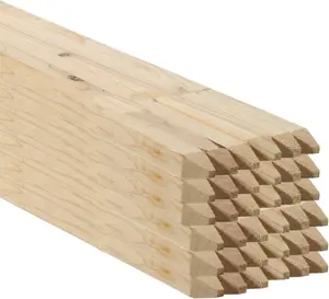 Garden Stakes,2ft/3ft/4ft/5ft/6ft Natural Wood Plant Stakes,36Pcs Plant Support Stakes Wood Sticks for Tomatoes,Beans,Flowers&Potted Plants,Indoor and Outdoor Climbing Plants