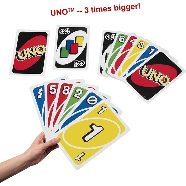 Giant UNO Card Game – Large Deck Family Card Game for Kids & Adults, Color-Blind Accessible & Customizable
