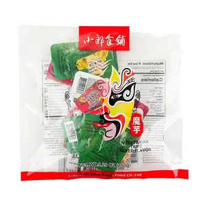 XLSP Konjac Jelly Snack, 3 Flavors (Sesame Sauce, Hot Pot, Pickled Pepper), 150g Total, 15 Packs - Spicy & Addictive Vegan "Tripe" Alternative