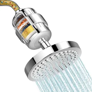 High Output Shower Head and Hard Water Filter, 20 Stage Shower Filter Removes Chlorine & Harmful Substances, Water Softener Showerhead for Bathroom, Rain Shower christmas haul 2024 ceiling mirror