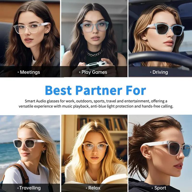 AI Interpretation Smart Glasses with Bluetooth Audio HD Voice Calls HIFI Music Auto-Tinting Polarized Lenses Built-in Speakers Mic Blue Light Blocking Wearable Wireless AI Translation Smart Assistant AI Interpretation Smart Glasses with Bluetooth Audio HD Voice Calls HIFI Music Auto-Tinting Polarized Lenses Built-in Speakers Mic Blue Light Blocking Wearable Wireless AI Translation Smart Assistant