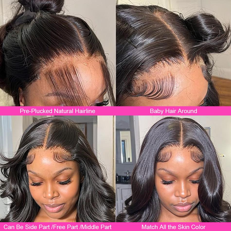 Bling Hair 12-36inch Body Wave 13x6 Lace Frontal Human Wig Hair 13x4 PrePlucked Transparent Lace Frontal Wig Brazilian Hair Wigs For Women with Baby Hair TikTokShopHolidayHaul