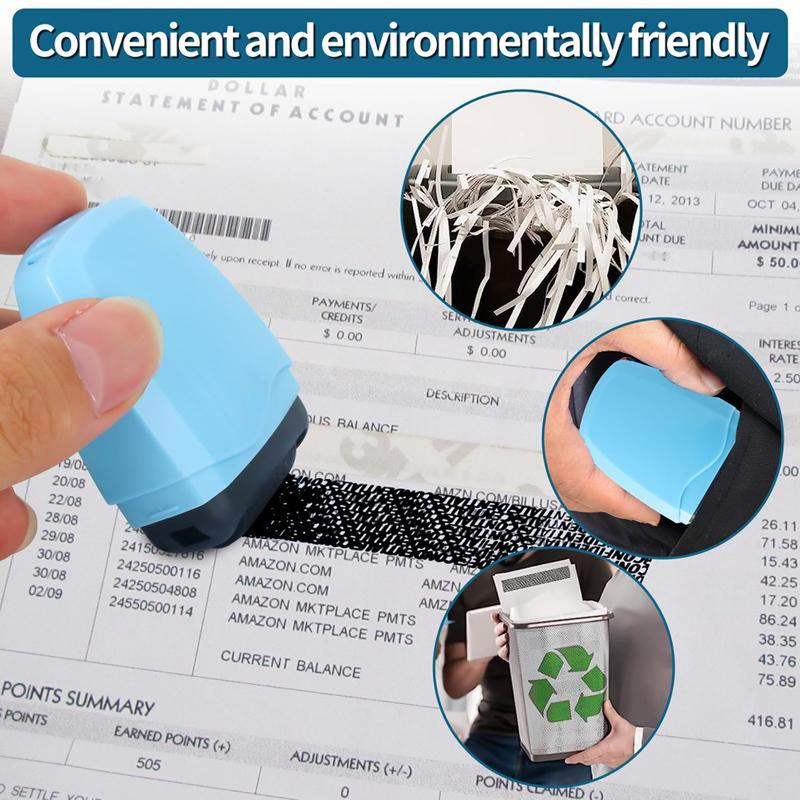 Identity Theft Protection Roller Stamp,Jumpstart Sale1 Count Confidential Roller Stamp, Anti Theft,Privacy & Security Stamp, Information Blocker,Refill Ink, Designed for ID Account Data AddressSecurity