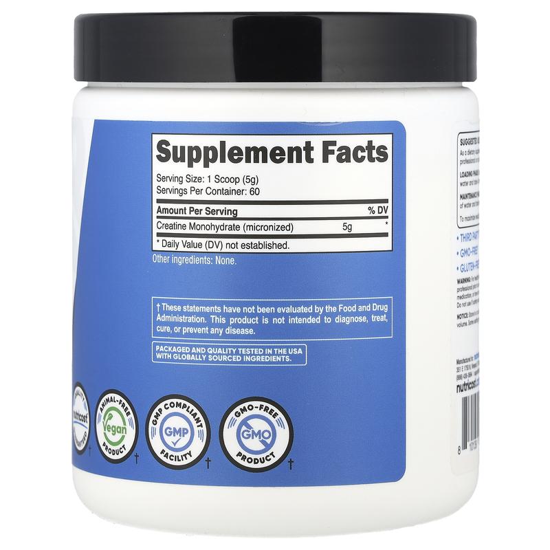 Nutricost Performance, Creatine Monohydrate, Unflavored, 10.7 oz (300 g)