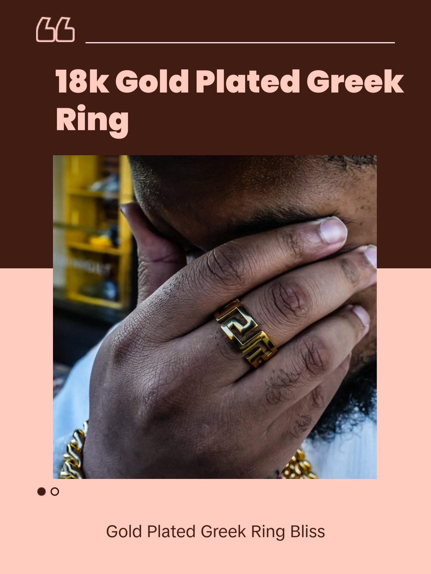 Greek Ring - 18K Gold Plated