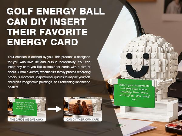 CH NTWH Golf Energy Ball Toy Building Set Compatible with Lego Golf Desk Decor Gag Golf Gift Seize The Day