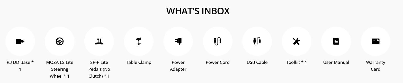 MOZA R3 Racing Wheel and Pedals for Xbox & PC