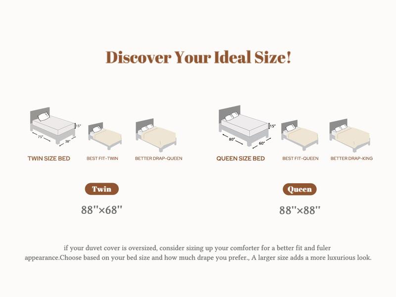 【BEDLORE】Wave Quilted Comforter Duvet Insert, Soft Down Alternative with Corner Tabs, All-Season Comforter, Machine Washable for Bedroom Use