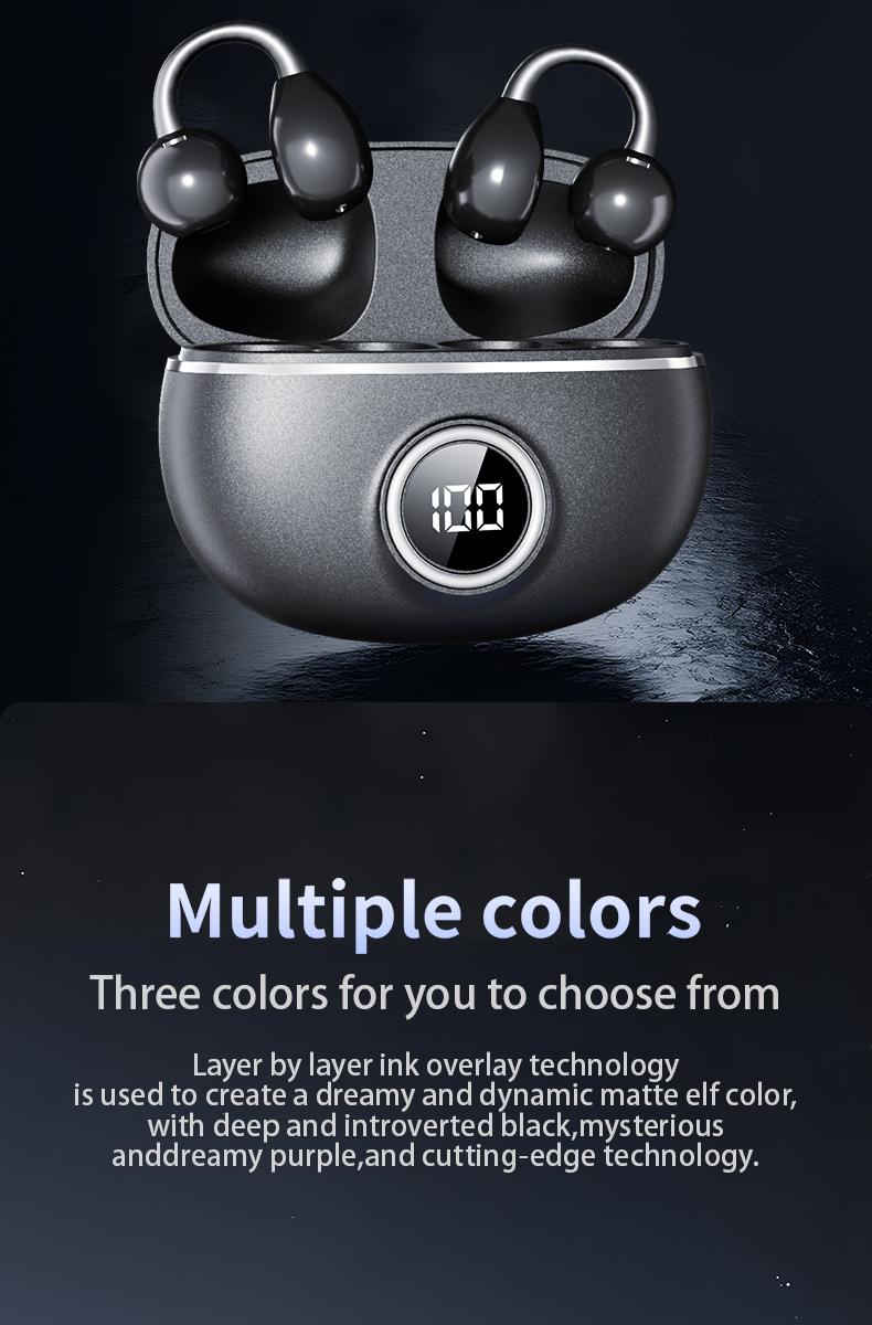 Acer OHR512 Open-Ear Earbuds, Clip-On Headphones, Bluetooth5.4，Lightweight Comfort, Firm-Shell Design, HIFI Sound,Listen to music, make phone calls, work, exercise, Suitable for smartphones such as Apple and Samsung Audio Headset Electronic ear headphone