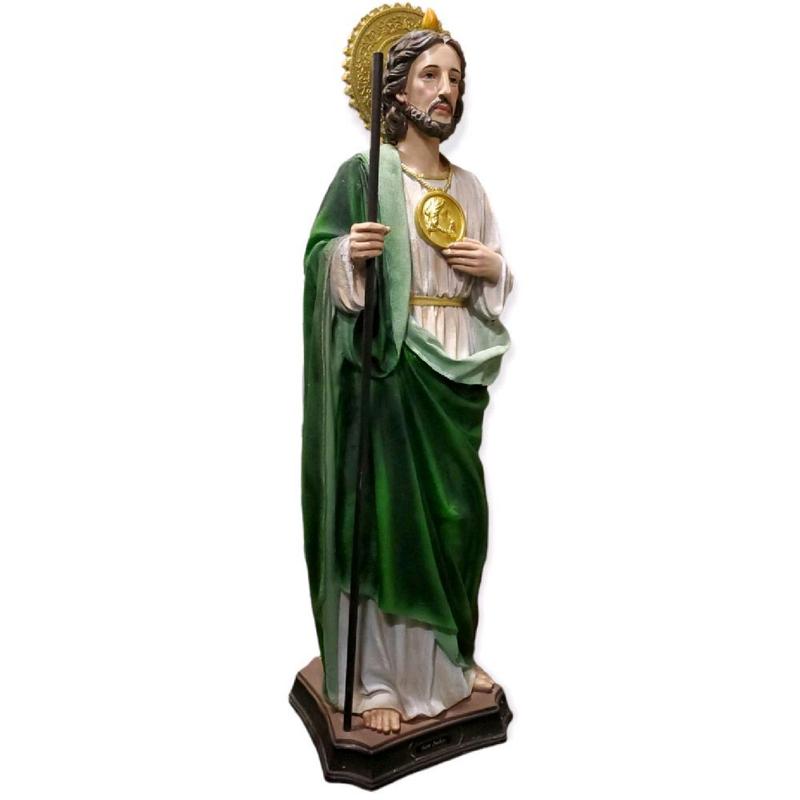 San Judas 36"inches Tall / 3 Feet Canvas Texture Statue - St Jude Standing Figure in Box - New and Unopened - Religious Decor Saint Jude Tadeo