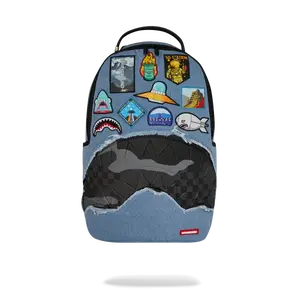 Sprayground Denim Tear 3 AM Patches DLXSV Backpack