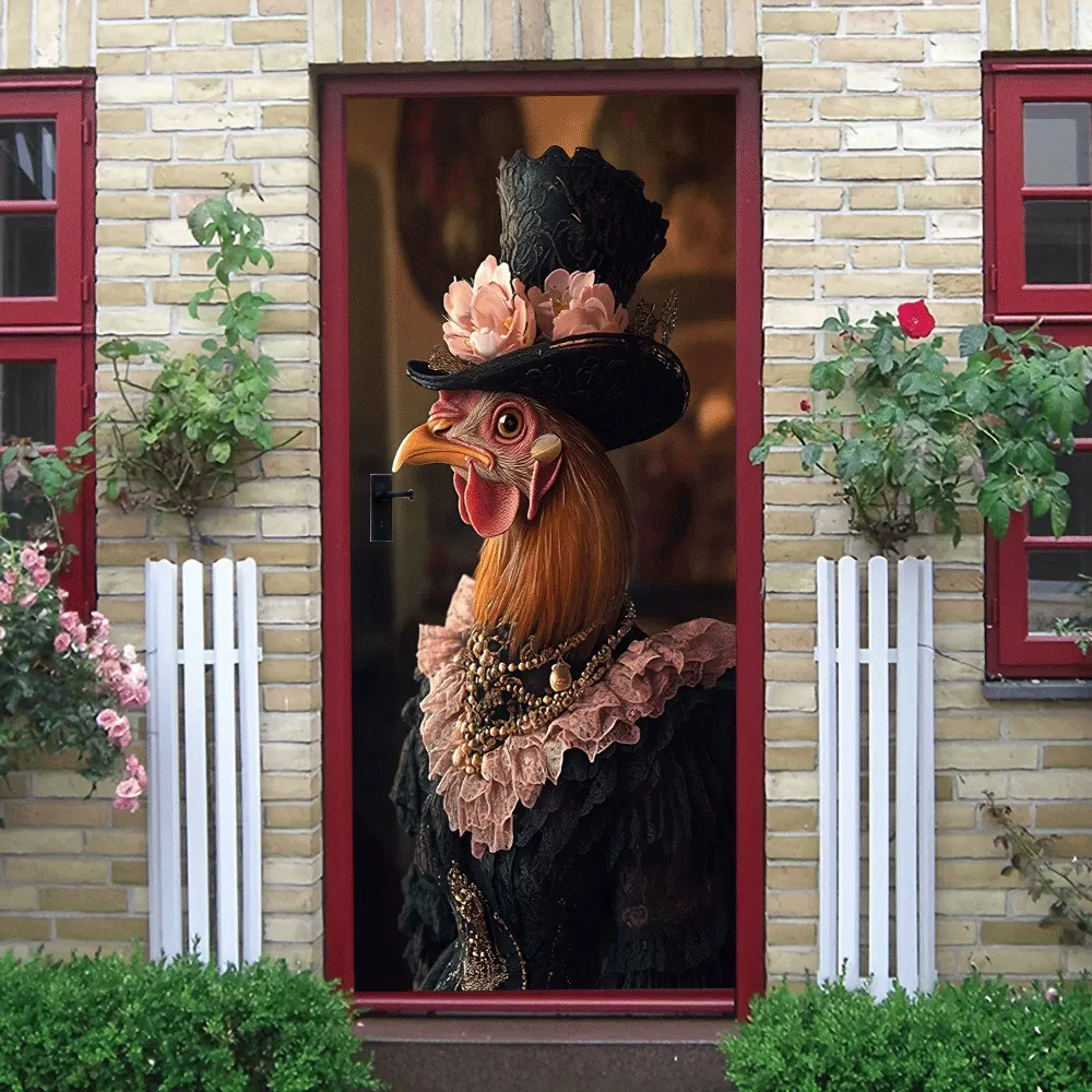2pcs Baroque Vintage Court Chicken Lady Wall Sticker Creative Home Decor Sticker Living Room Bedroom Art Wall Decal Self Adhesive Removable Waterproof Wall Sticker Festival Gift Decor Sticker
