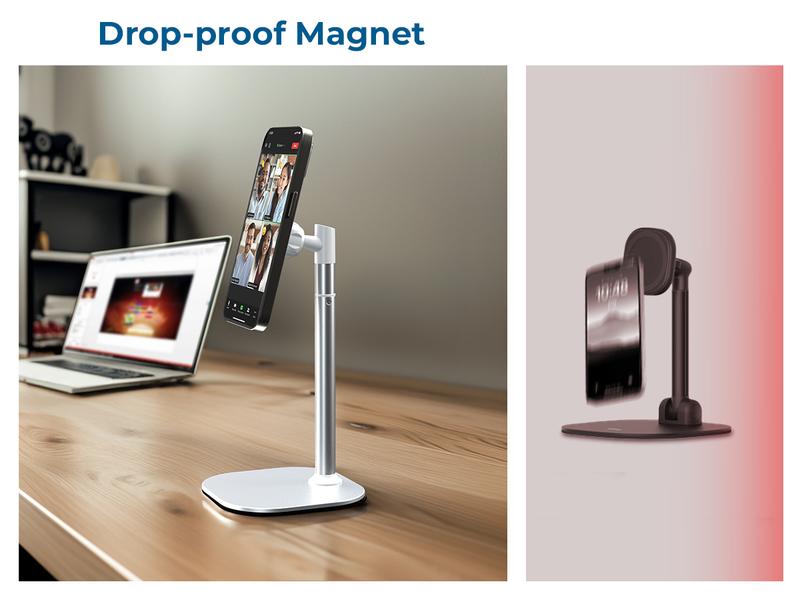 Cooper MagStand - MagSafe Height Adjustable iPhone Holder for Desk, MagSafe Cellphone Mount for iPhone 17/16/15/14/13/12, Strong Magnetic Cell Phone Stand Cooper MagStand - MagSafe Height Adjustable iPhone Holder for Desk, MagSafe Cellphone Mount for iPhone 17/16/15/14/13/12, Strong Magnetic Cell Phone Stand