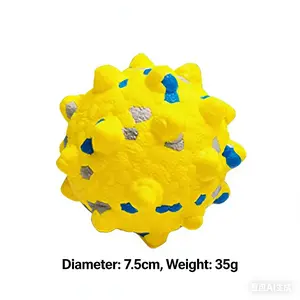 Indestructible Dog Toy Ball: Perfect for Chewing, Dental Hygiene and Silent Play Interactive Chew Durable Chew