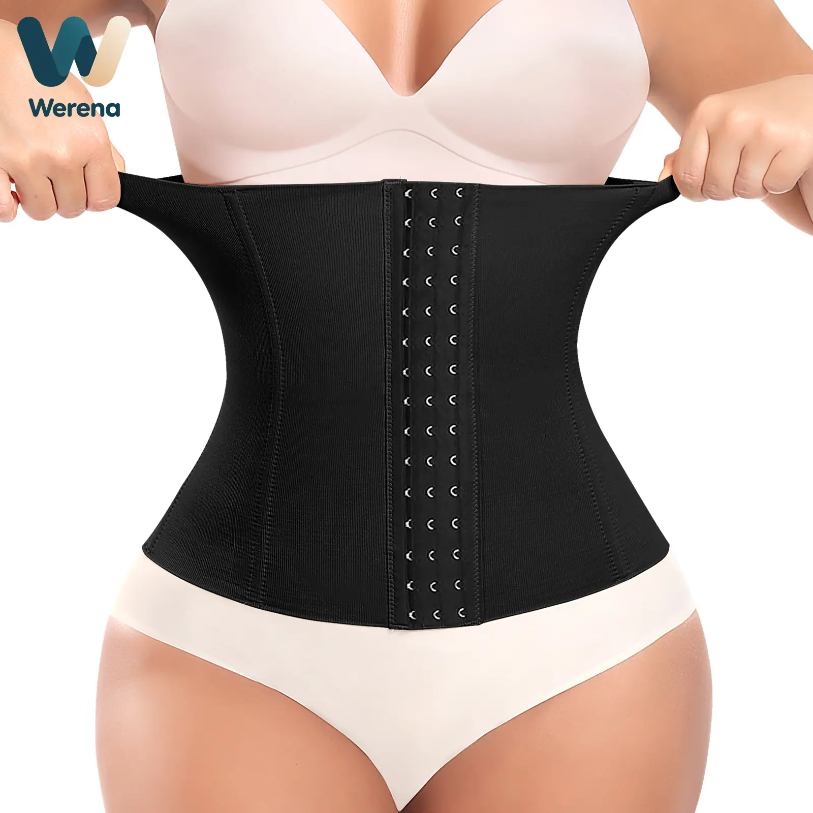 Werena Women's Waist Trainer Corset Shapewear Tummy Control Girdle Waist Cincher Seamless Postpartum Belly Band Compression Womenswear