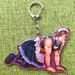 Maid Leon Kennedy keychain charm, Resident Evil 4 Remake