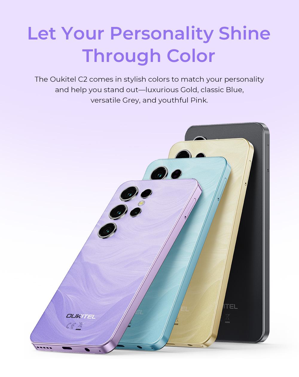 OUKITEL C2 Unlocked Smartphone – 16GB + 128GB , 13MP and 5MP