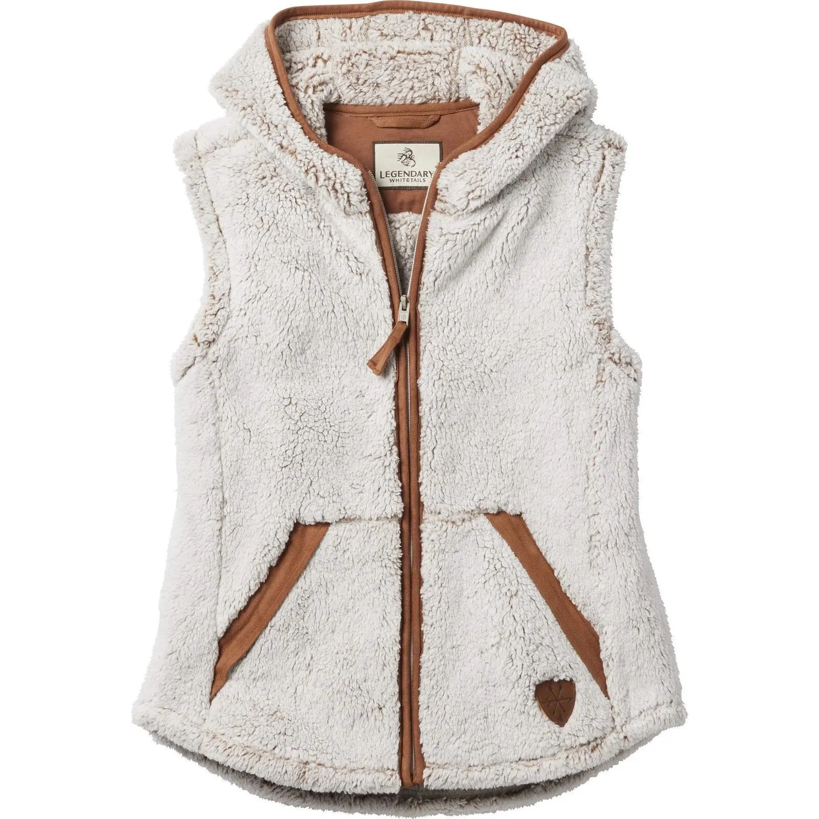 Women's Fuzzy Hide Fleece Hooded Vest