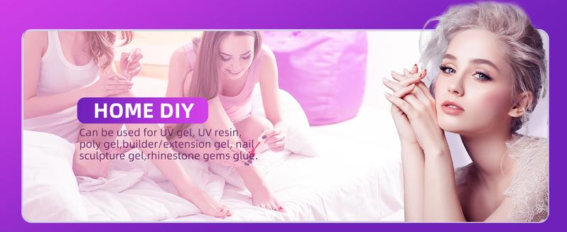 LadyMisty 268W UV LED Nail Lamp, Professional Nail Polish Curing Lamp with 4 Timers, Automatic Sensing Nail Art Tools, 57 Lamp Beads, For Home Salon