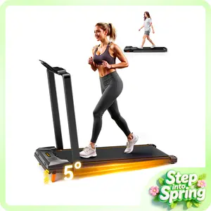 【StepIntoSpring】BestGod Incline Treadmills Home with Foldable Handle Bar, Under Desk Treadmill, Shock-Absorbing Quiet Walking Pad, Exercise Equipment with Remote Control, 330 lbs Capacity, with LED Display, T1 Pro Smart