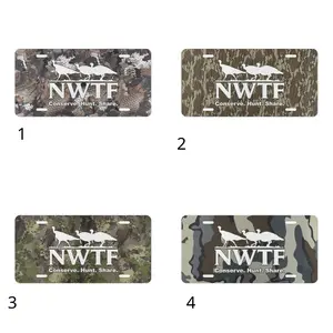 Custom Camo Vanity Plate In Hunter Camo Aluminum License Plate, Custom License Plate, Personalized Vanity Tag, Blank Aluminum Plate, 12×6 License Plate, US Standard Car Plate, Front License Plate 4 Pre-Drilled Holes