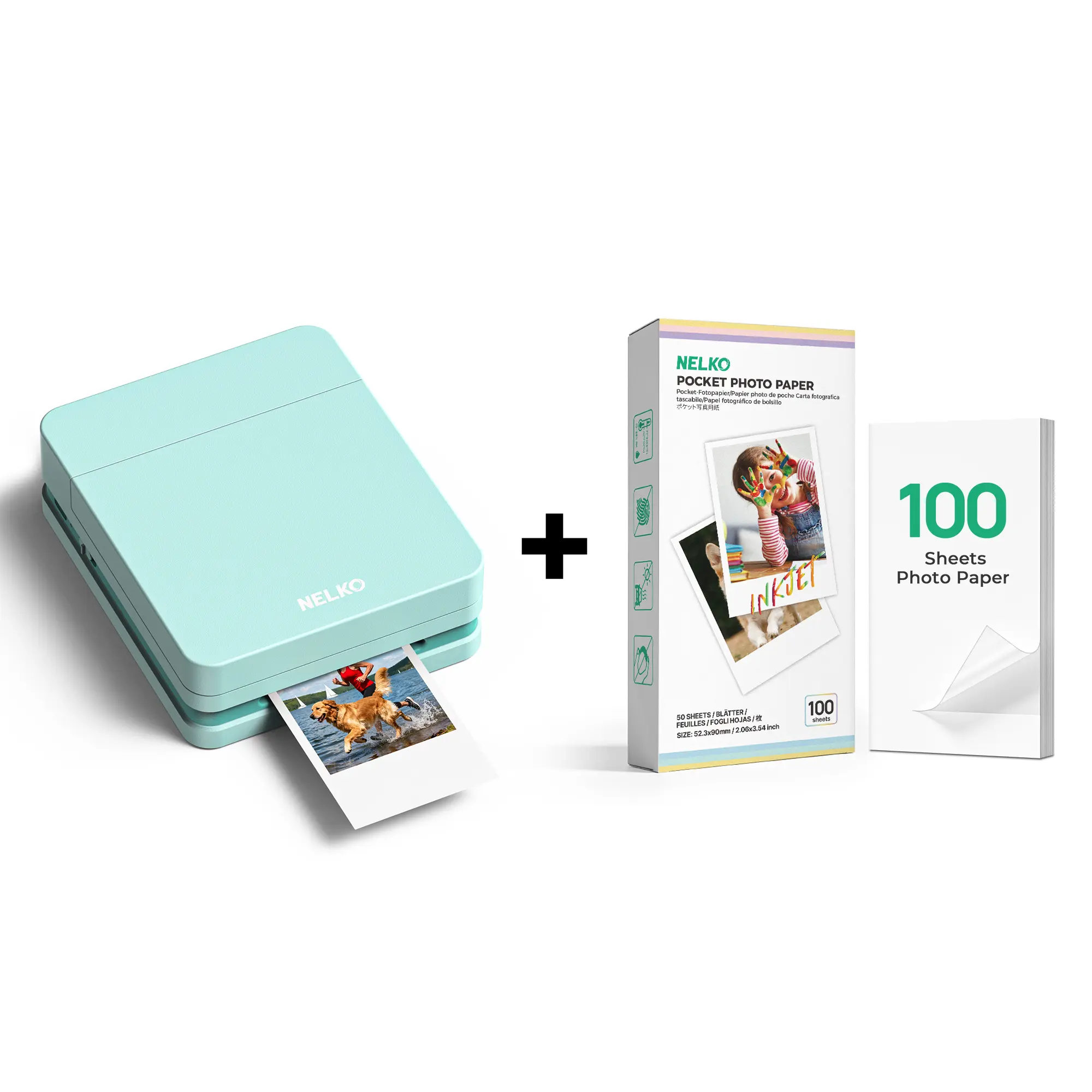 PP01 Green+100 Sticky Photo Sheets