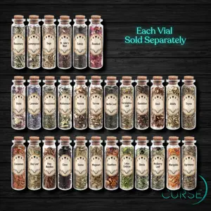 Vials With Dried Herbs