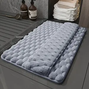 Memory Foam Bathroom Non-Slip Mat Absorbent Foot Wipe Mat Upgraded Easy Clean Machine Washable Multi Color Sizes for Comfort