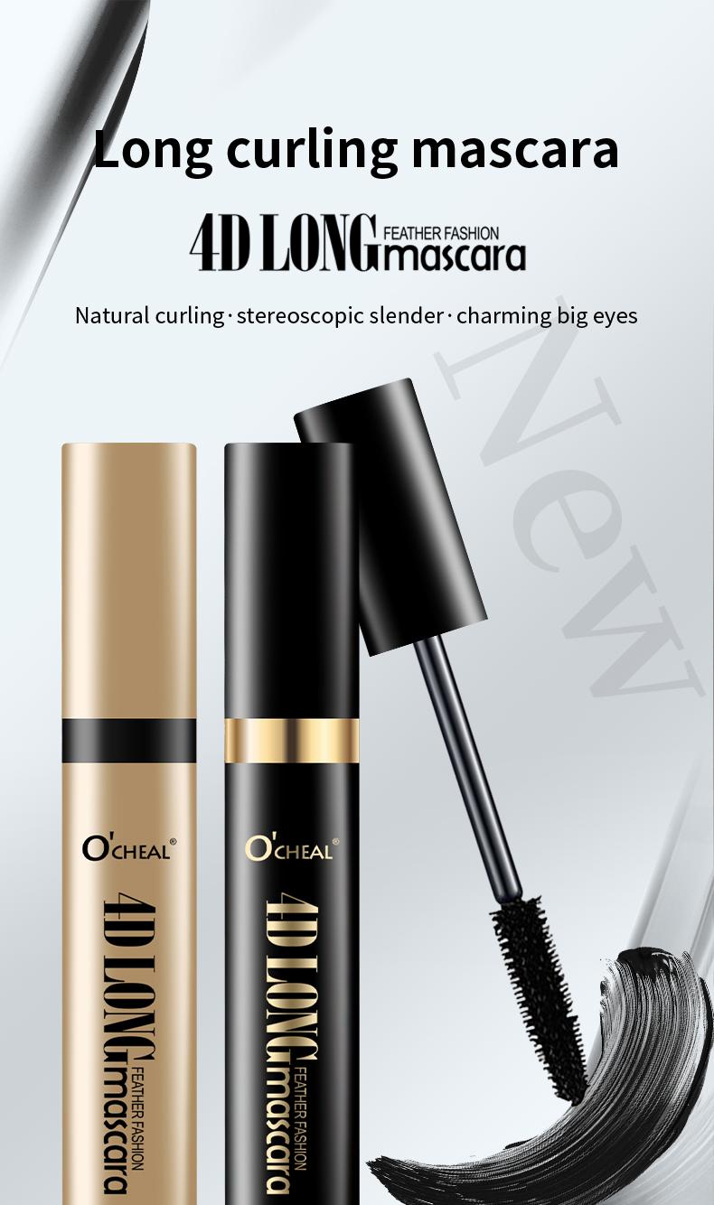 4D Super Long Lashes Mascara - Waterproof, Smudge-Proof & Dramatic Lengthening Formula for Sensitive Eyes, Durable Black Mascara for All Light Beige Types, Enhanced Volume & Length, Smudge-Proof Makeup, Sleek Tube Design, Highquality Finish