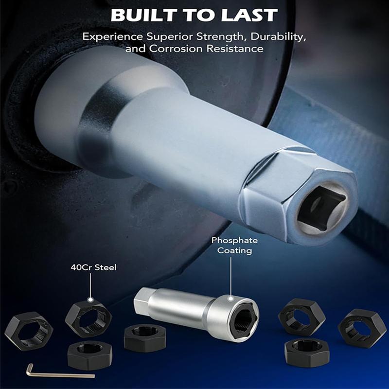 【TikTokShopBlackFriday】Axle Spindle Rethreading Kit,10 Piece Precision Restorer Master Repair Kit, Essential Tool for Mechanics - Includes Thread File and Axle Spindle Thread Chaser Set