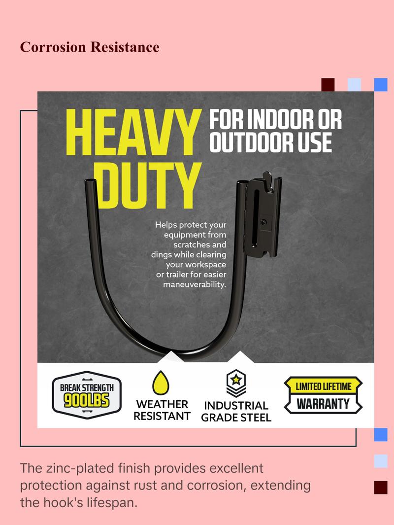 Heavy-Duty 7" Large E track J-Hook