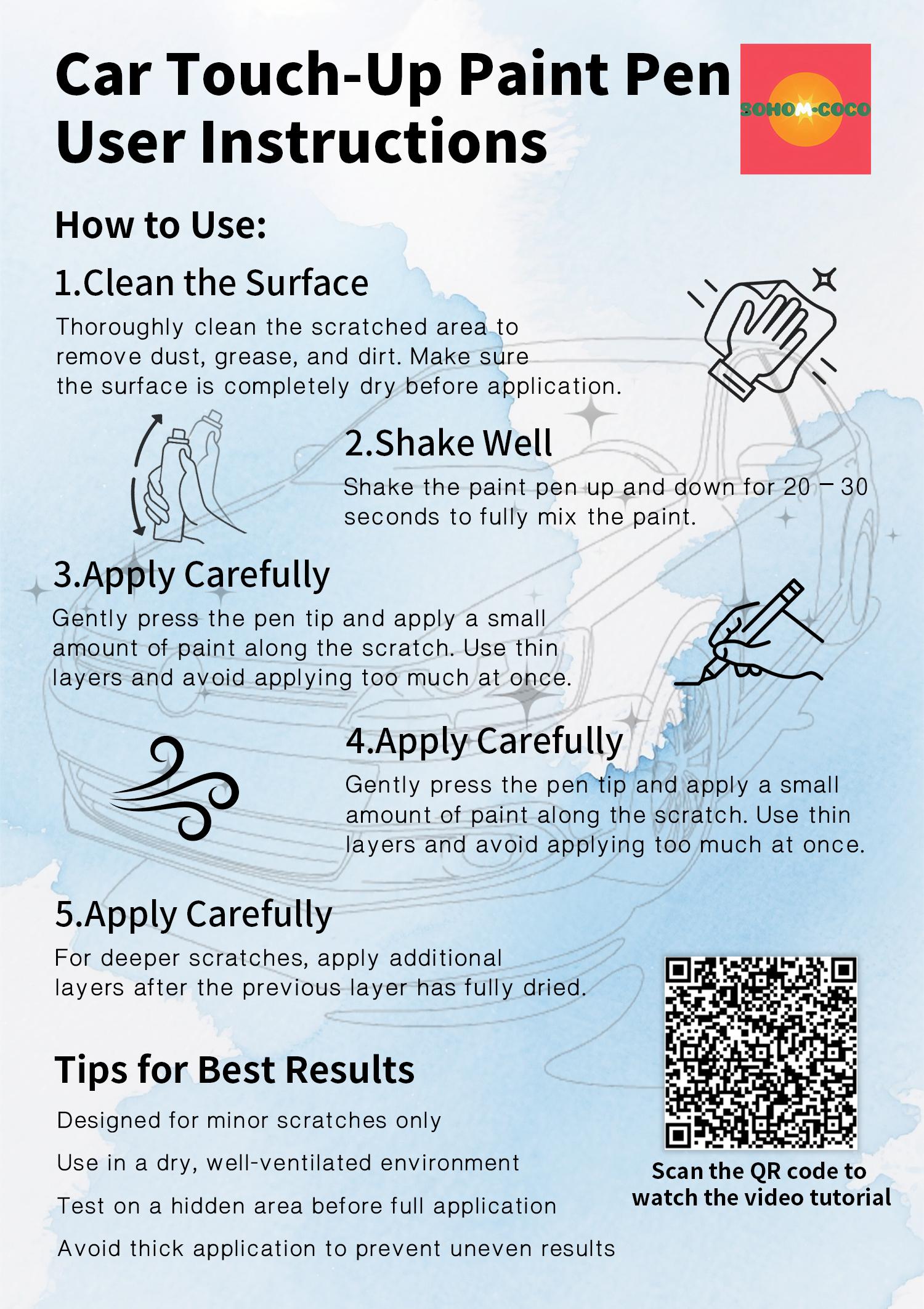 Magic Car Scratch Removal Pen | Easy DIY Auto Paint Touch-Up for Quick Scratch Repair & Shine | Restore Car Finish in Minutes | 2026 New Year Car Care Essential | Limited-Time Deal